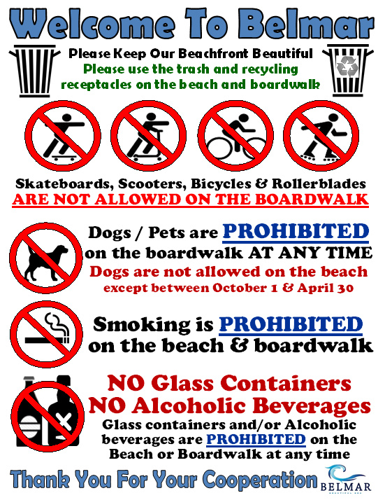 Rules Sign Beach